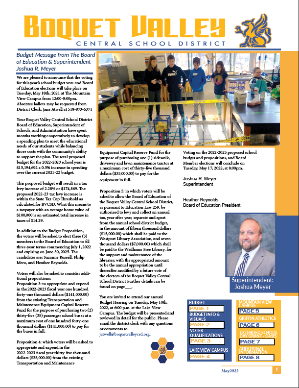 The Budget & Quarterly Newsletter for May 2022
