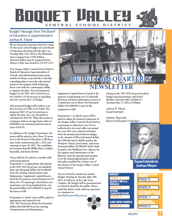 The Budget & Quarterly Newsletter for May 2022