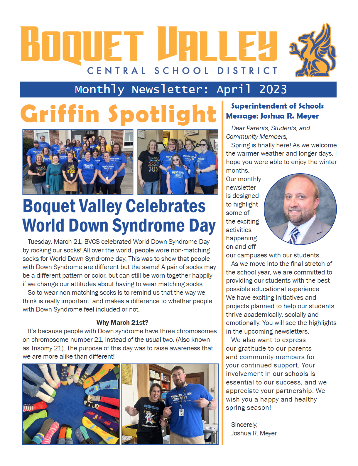 Cover for the April 2023 Newsletter